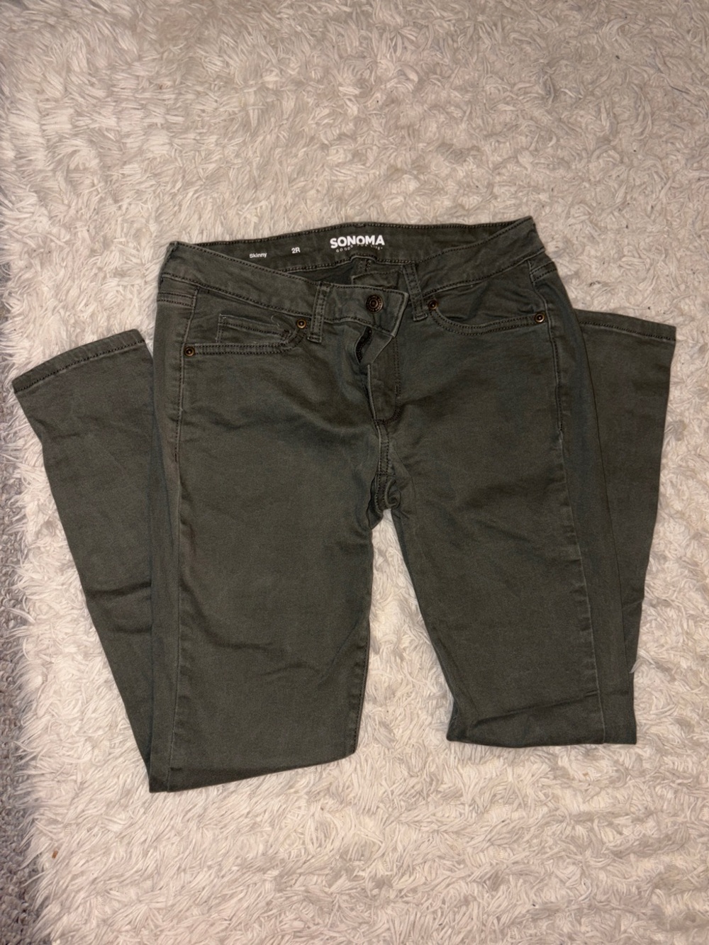 SONOMA Olive-Green Women's Skinny Jeans